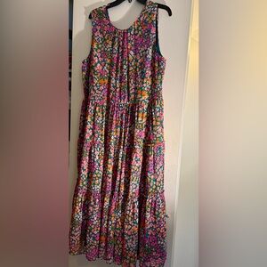 J. Crew Multicolor Floral Maxi Dress